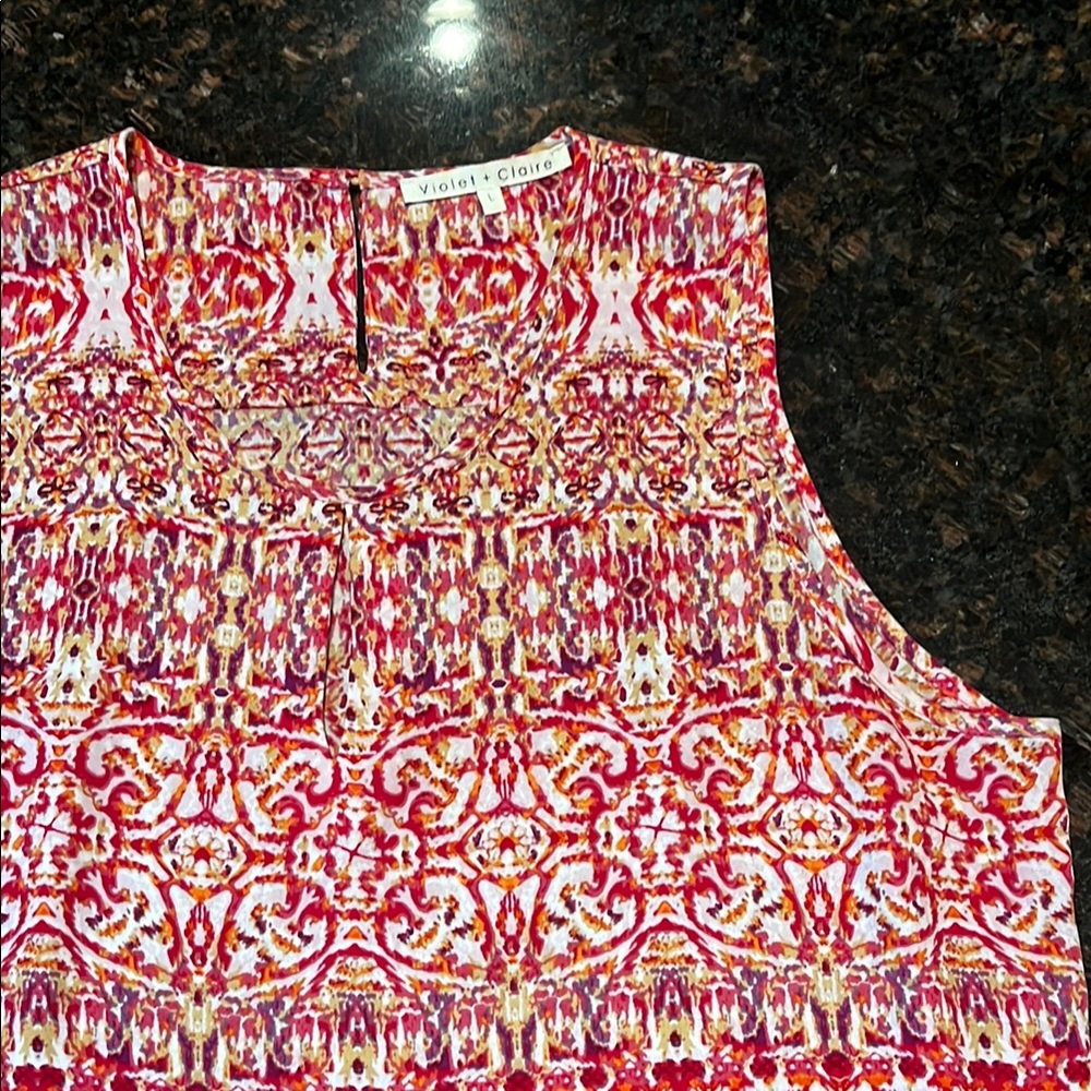 Violet & Claire Pink Sleeveless Blouse